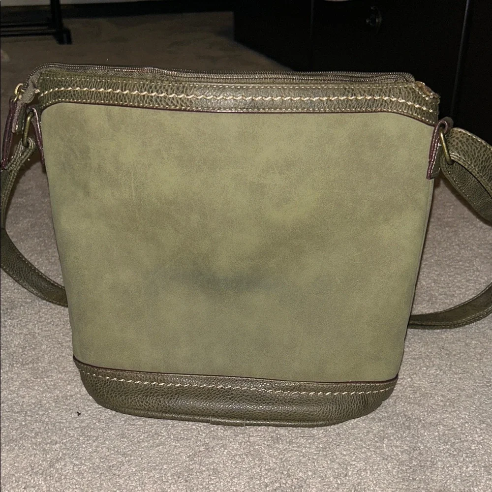 B.O.C. Green and Gold Messenger Bag
